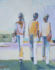 Framed artwork of three people